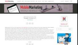 
							         Google Comes to 3 | Mobile Marketing Magazine								  
							    