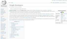 
							         Google Developers - Wikipedia								  
							    
