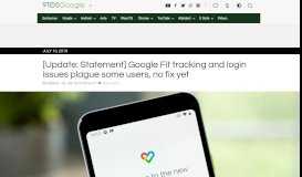 
							         Google Fit users report tracking, login issues - 9to5Google								  
							    