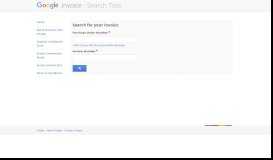 
							         Google Invoice Search Tool								  
							    