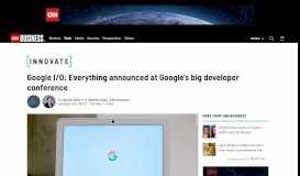 
							         Google I/O: Everything announced at Google's big developer conference								  
							    