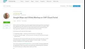 
							         Google Maps and OData Mashup on SAP Cloud Portal | SAP Blogs								  
							    