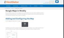
							         Google Maps in Weebly « HostGator.com Support Portal								  
							    