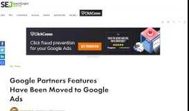 
							         Google Partners Features Have Been Moved to Google Ads - Search ...								  
							    