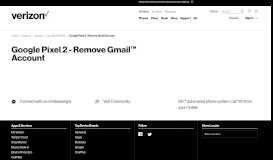 
							         Google Pixel 2 - Remove Gmail Account | Verizon Wireless								  
							    
