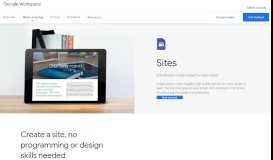 
							         Google Sites: Build & Host Business Websites | G Suite								  
							    