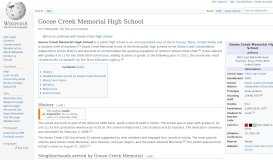 
							         Goose Creek Memorial High School - Wikipedia								  
							    