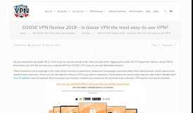 
							         GOOSE VPN Review 2019 – Is Goose VPN the most easy-to-use VPN ...								  
							    