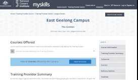 
							         Gordon Institute of TAFE - East Geelong Campus - 3044 - MySkills								  
							    