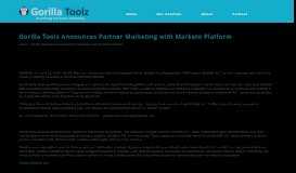 
							         Gorilla Toolz Integrated With Marketo - Partner Marketing Automation								  
							    