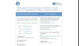
							         Goscomb Technologies is now part of hSo								  
							    