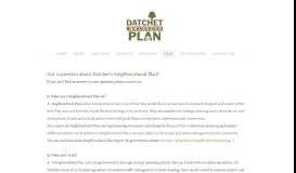 
							         Got a question about Datchet's Neighbourhood Plan? - FAQs - Datchet ...								  
							    