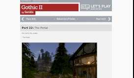 
							         Gothic II Part #22 - The Portal - The Let's Play Archive								  
							    