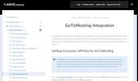
							         GoToMeeting Integration - Aritic PinPoint Docs								  
							    