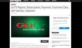 
							         GoTV Nigeria Subscription, Payment, Customer Care, Self Service ...								  
							    