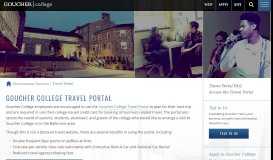 
							         Goucher College Travel Portal | Goucher College								  
							    