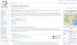 
							         Goulburn High School - Wikipedia								  
							    