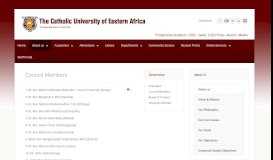 
							         Governance - Catholic University of Eastern Africa								  
							    