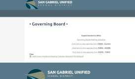 
							         Governing Board - San Gabriel Unified School District								  
							    