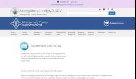 
							         Government Contracting - Montgomery County Business Portal								  
							    