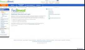 
							         Government - FedInvest Overview and Login								  
							    