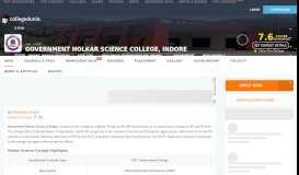 
							         Government Holkar Science College, Indore - Admissions 2019-2020								  
							    