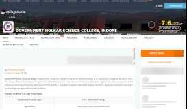 
							         Government Holkar Science College, Indore Courses & Fees 2019-2020								  
							    