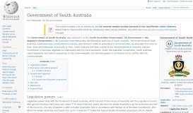 
							         Government of South Australia - Wikipedia								  
							    