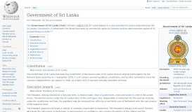 
							         Government of Sri Lanka - Wikipedia								  
							    
