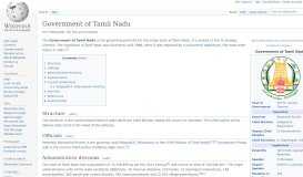 
							         Government of Tamil Nadu - Wikipedia								  
							    