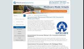 
							         Government Personnel Mutual Life Medicare Insurance Plans								  
							    