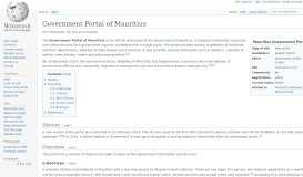 
							         Government Portal of Mauritius - Wikipedia								  
							    