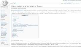 
							         Government procurement in Russia - Wikipedia								  
							    