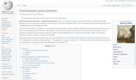 
							         Government procurement - Wikipedia								  
							    