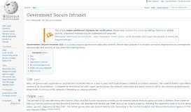 
							         Government Secure Intranet - Wikipedia								  
							    