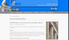 
							         Governmental Affairs | Arkansas SHRM State Council, Inc.								  
							    