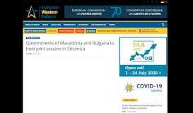 
							         Governments of Macedonia and Bulgaria to hold joint session in ...								  
							    