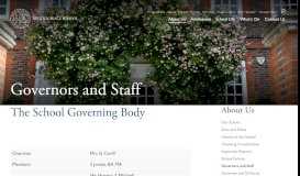 
							         Governors and Staff - Ibstock Place – Senior School								  
							    