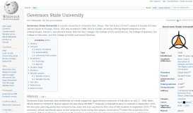
							         Governors State University - Wikipedia								  
							    