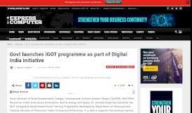 
							         Govt launches iGOT programme as part of Digital India initiative ...								  
							    