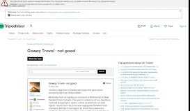 
							         Goway Travel - not good - Air Travel Forum - TripAdvisor								  
							    