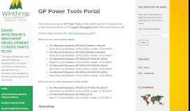 
							         GP Power Tools Portal | David Musgrave's Winthrop Development ...								  
							    