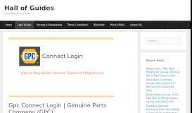 
							         Gpc Connect Login | Genuine Parts Company (GPC) | Hall of ...								  
							    