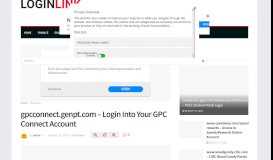 
							         gpcconnect.genpt.com - Login Into Your GPC Connect Account								  
							    