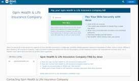 
							         Gpm Health And Life Ins Co: Login, Bill Pay, Customer Service and ...								  
							    