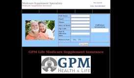 
							         GPM Life Medicare Supplement Insurance								  
							    