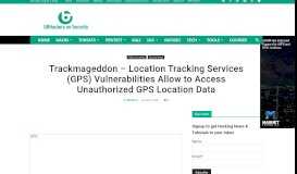 
							         GPS Services Vulnerabilities Allow to Access Unauthorized ...								  
							    