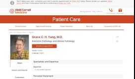
							         Grace C. H. Yang, M.D. | Weill Cornell Medicine								  
							    