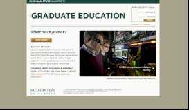 
							         Grad Portal - MSU Admissions - Michigan State University								  
							    