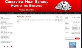
							         Grades Online | Crestview High School								  
							    